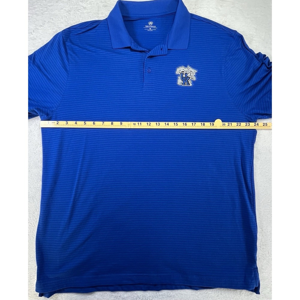 Kentucky Wildcats Polo Shirt Mens XL Blue Top Of The World NCAA UK Mascot - Picture 6 of 11